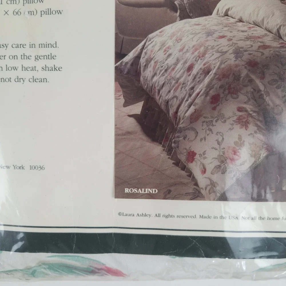 Laura Ashley Rosalind Standard Pillow Sham Padded Cottage Grandmillennial Shabby